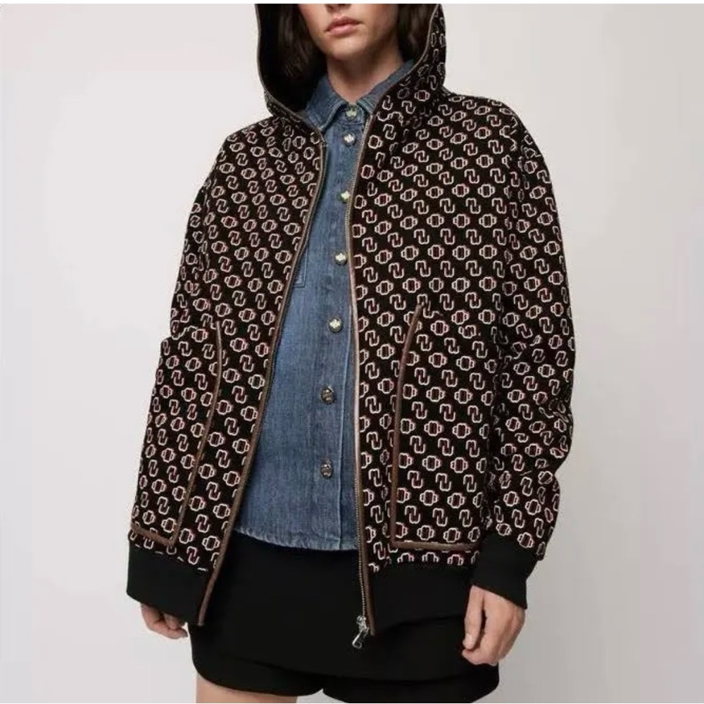 NWT Maje Paris Oversized printed jacket